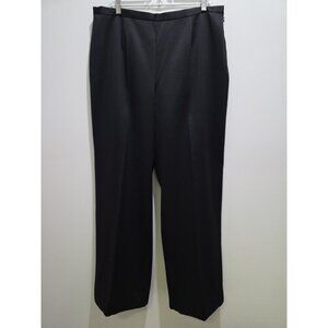 Kasper Women 16 Pants Black Polyester Wide Leg Dress Work Professional Straight